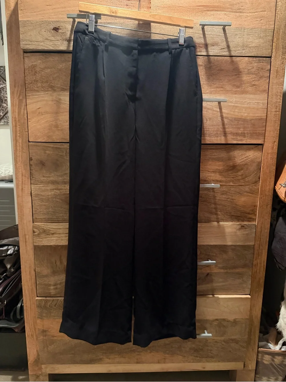 J. Crew Black Wide-Leg Dress Pants